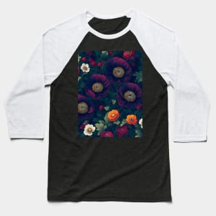 Anemones Field Dark Fantasy Baseball T-Shirt